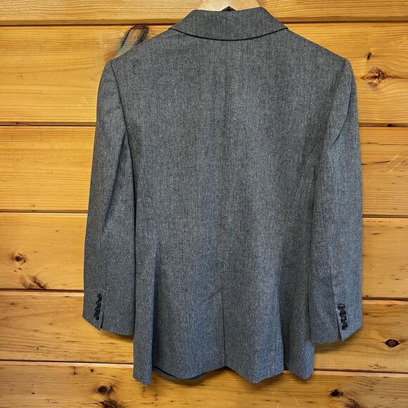Brooks Brothers  346 Stretch Woman’s Sz 10 Gray Wool 2 Button Blazer - Picture 4 of 5